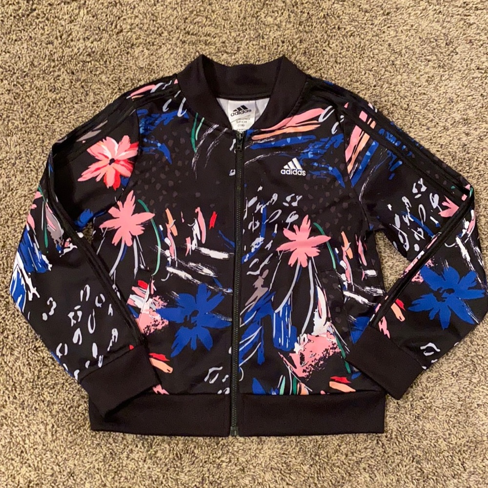 Little Girls Adidas Jacket Size Small (7/8)